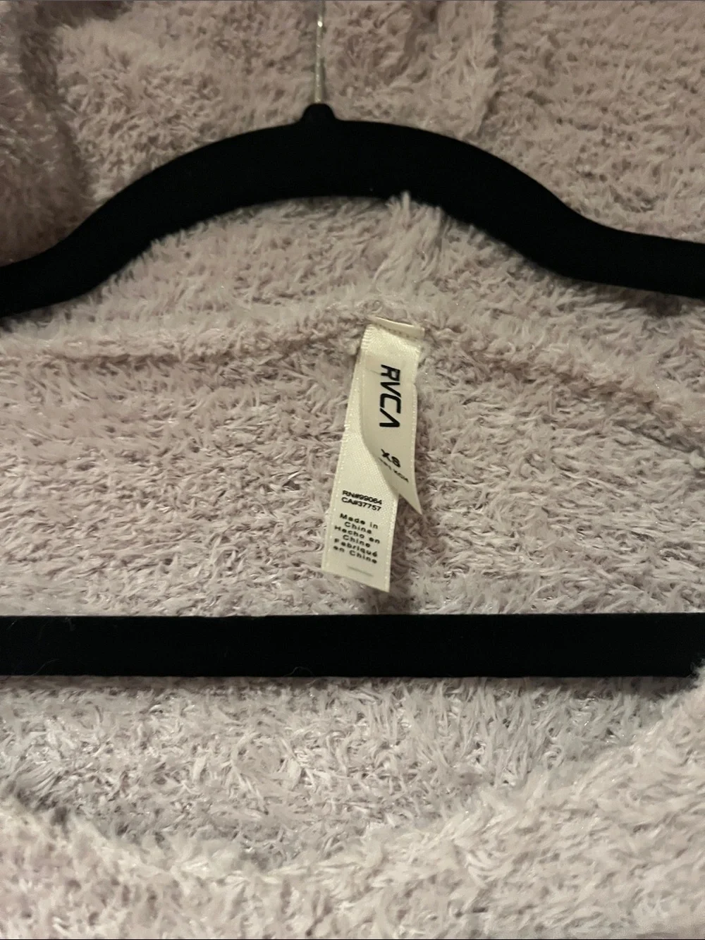 RVCA Plush Cropped Hooded Sweater — Taupe